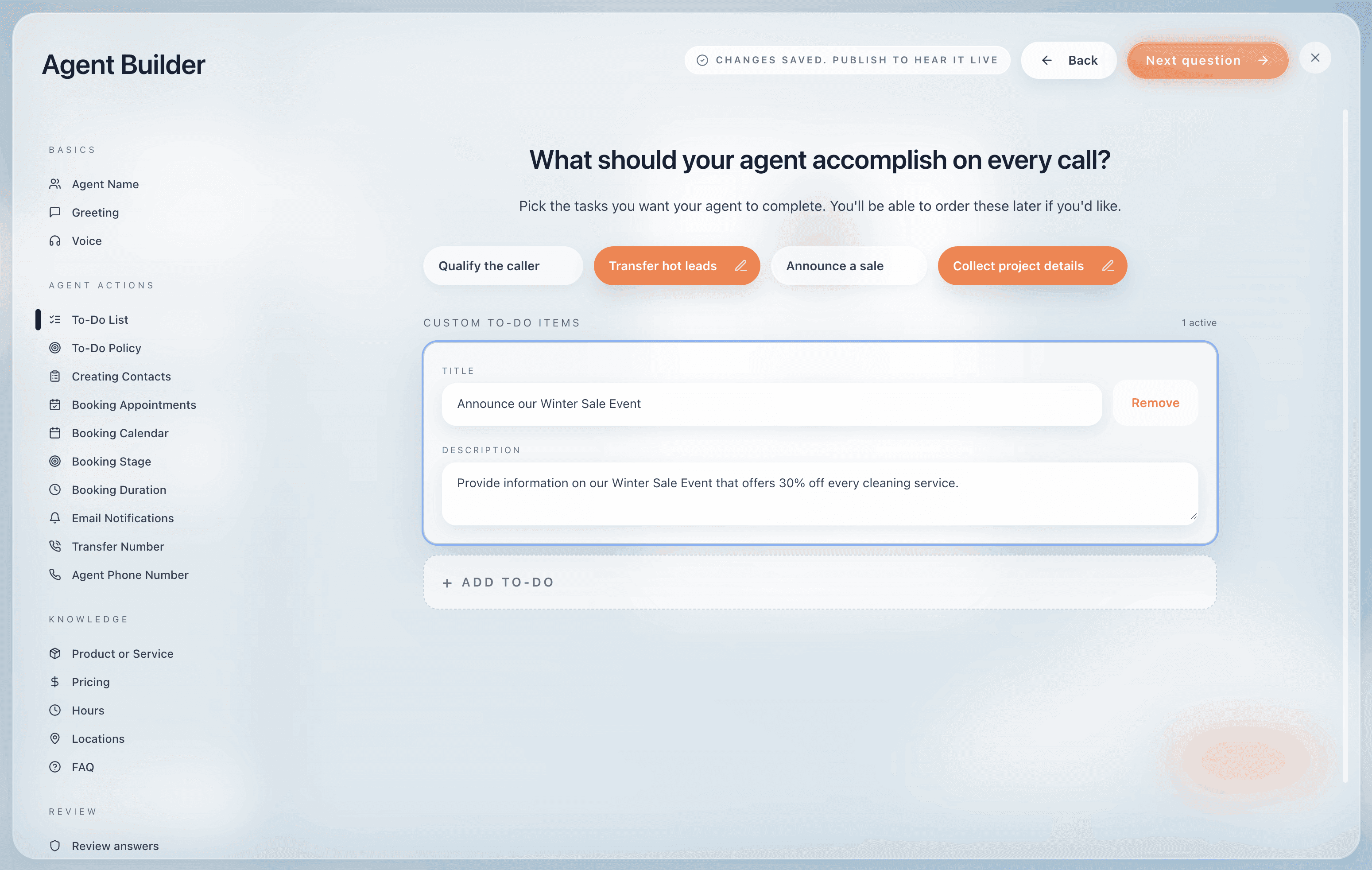 Sharp Stack agent builder